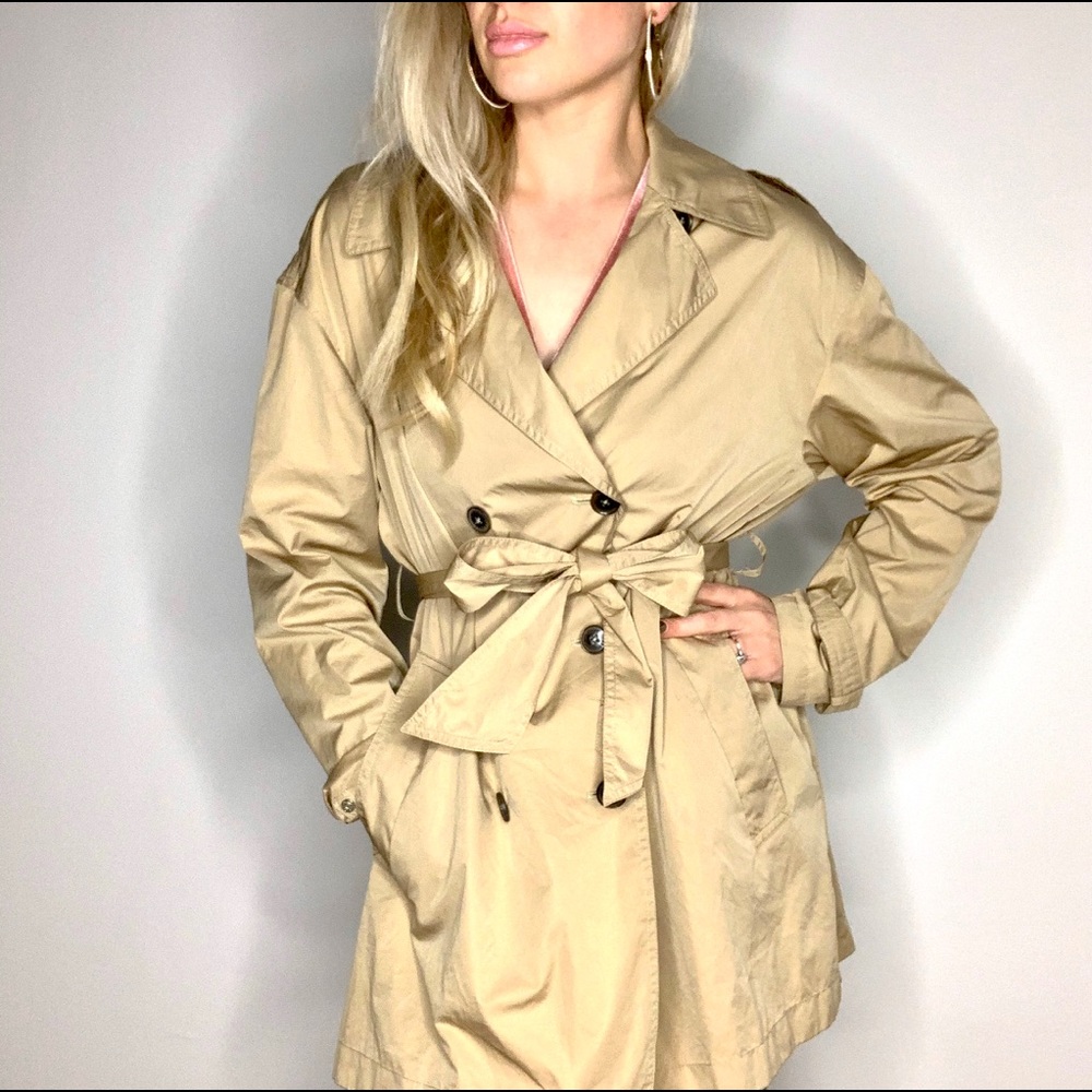 Tommy Hilfiger Khaki Trench Coat Jacket excellent condition